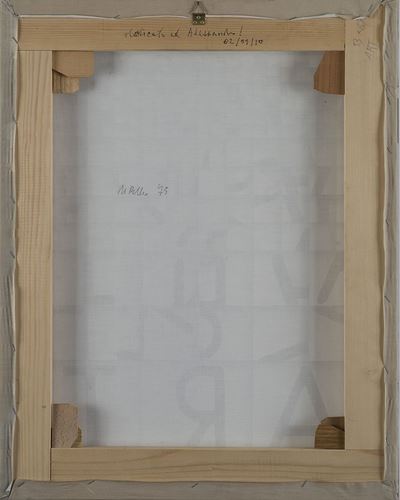 Senza titolo (1975), tela emulsionata