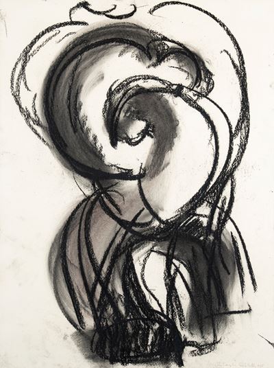 Senza titolo (tecnica mista e carboncino su carta), 1985