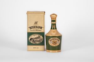 Rosebank 15 Year Old Spode Decanter Unblended Single Malt Scotch Whisky