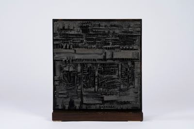 Tavola dei segni 1960, XII (piombo e legno, esemplare unico)