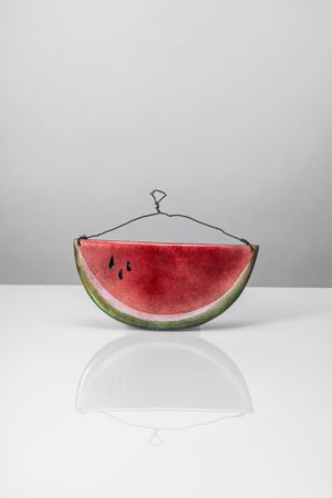 Anguria a smalti policromi su rame 