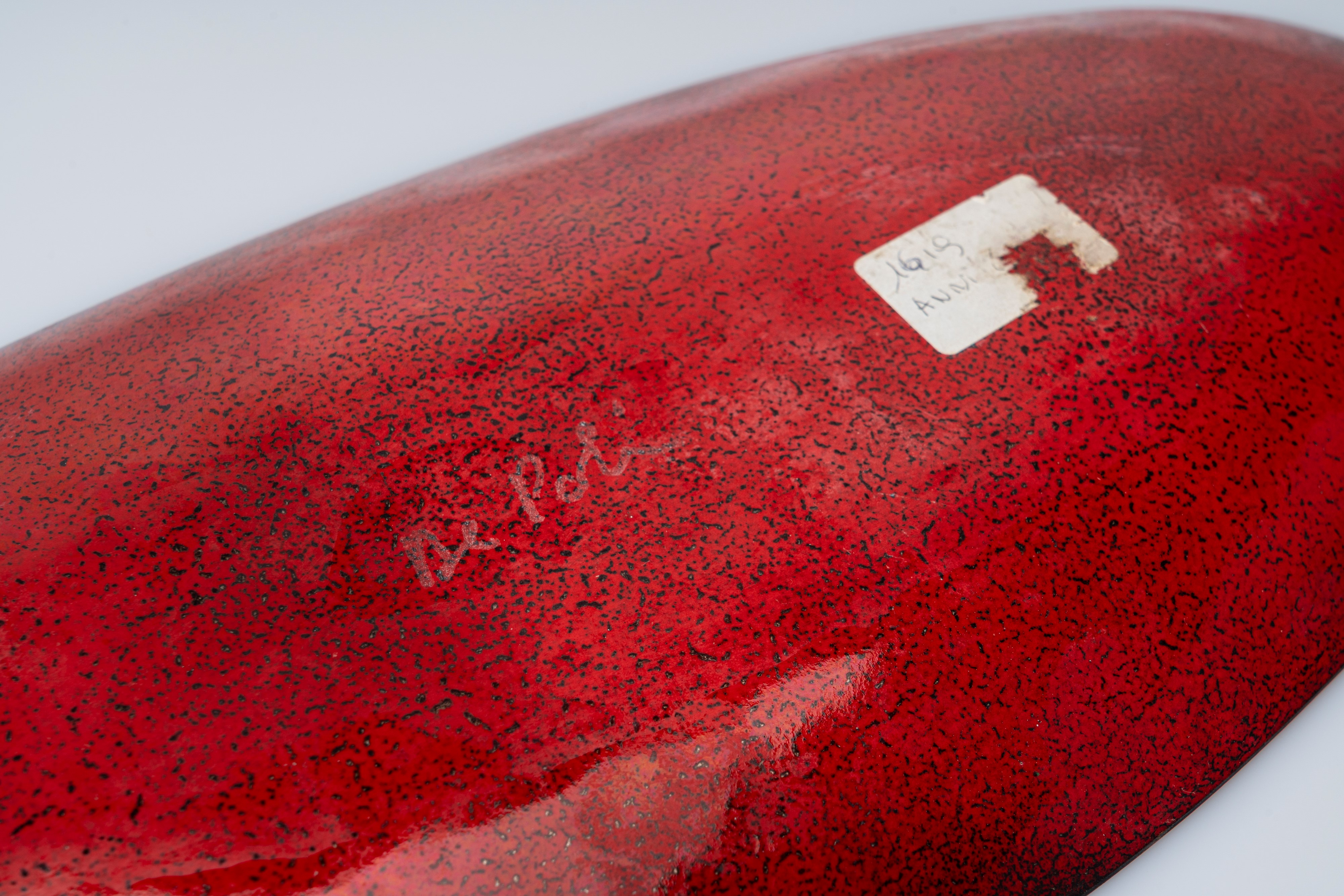 Vassoio a smalti policromi su rame