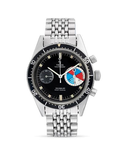 Cronografo Yachtingraf 93012, acciaio con movimento manuale Valjoux 7733, anni '60