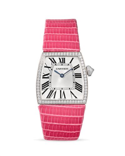 La Dona de Cartier 2895, cassa trapezoidale in oro bianco 18k con diamanti