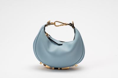 Borsa Nano Fendigraphy in pelle azzurra
