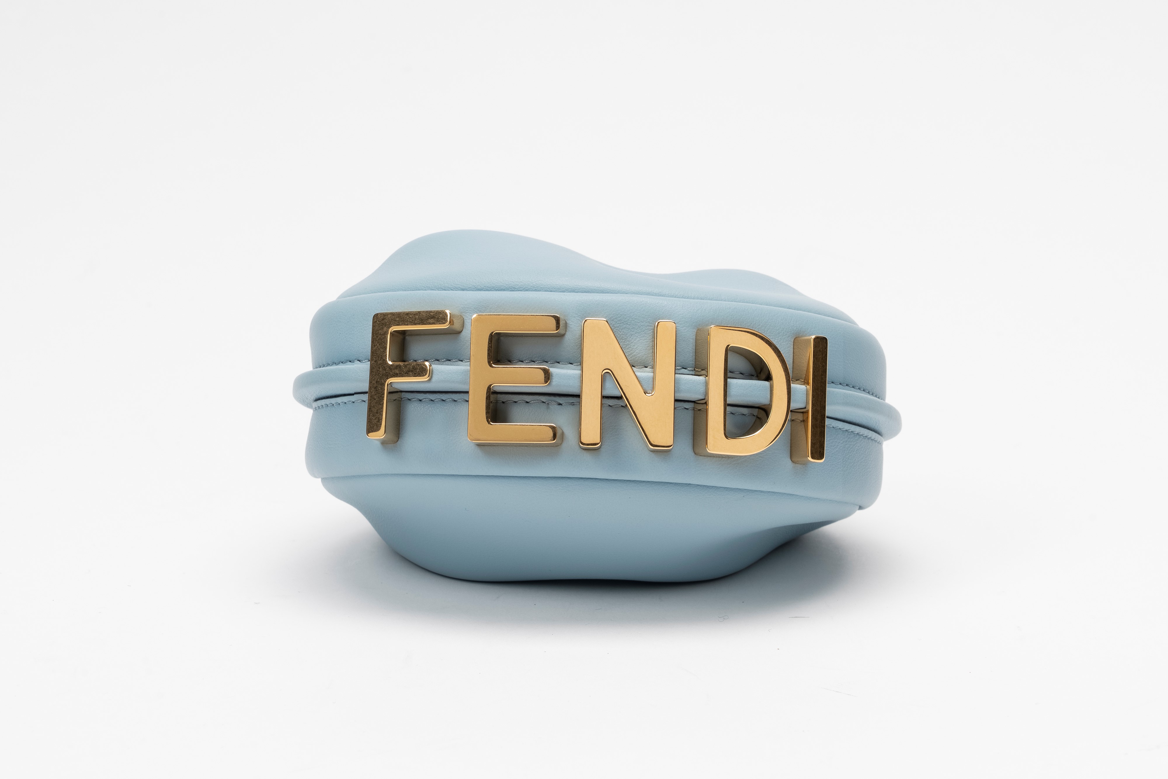 Borsa Nano Fendigraphy in pelle azzurra