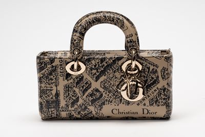 Borsa Lady D-Joy in pelle stampata Plan de Paris