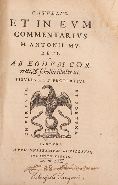 Catullo, Et in eum commentarius M. Antonii Mureti, poesia, 1559