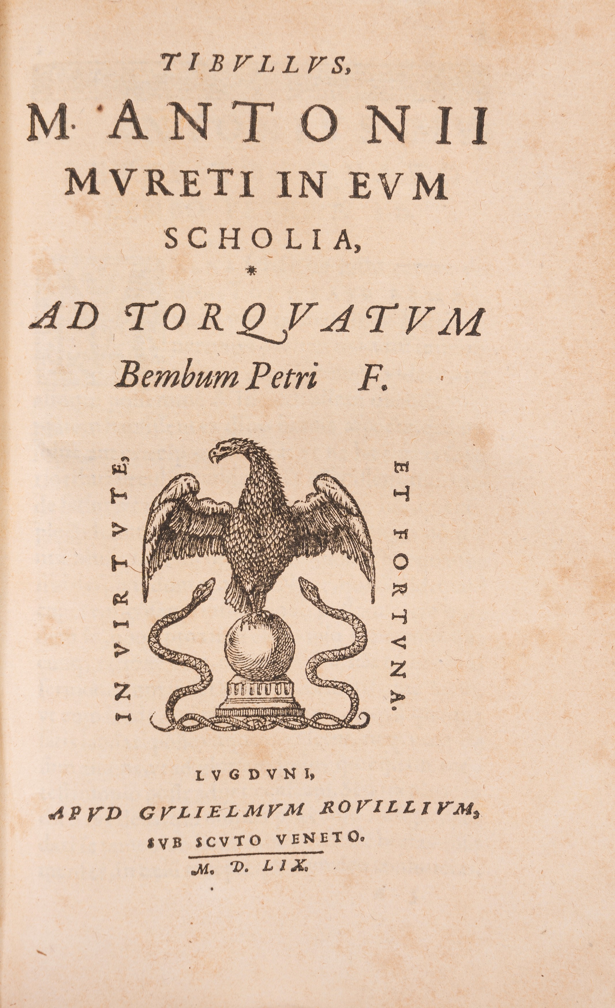 Catullo, Gaio Valerio - Catullo, Et in eum commentarius M. Antonii Mureti, poesia, 1559