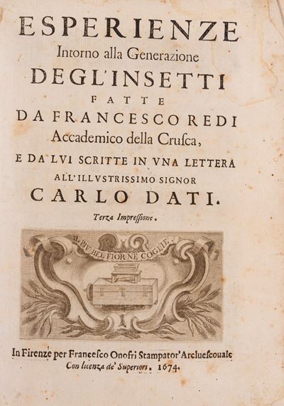 Esperienze intorno alla generazione degl'insetti, Entomologia, 1674