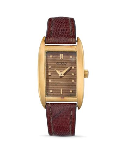 Orologio, Cassa in oro 18k con quadrante salmone e movimento a carica manuale
