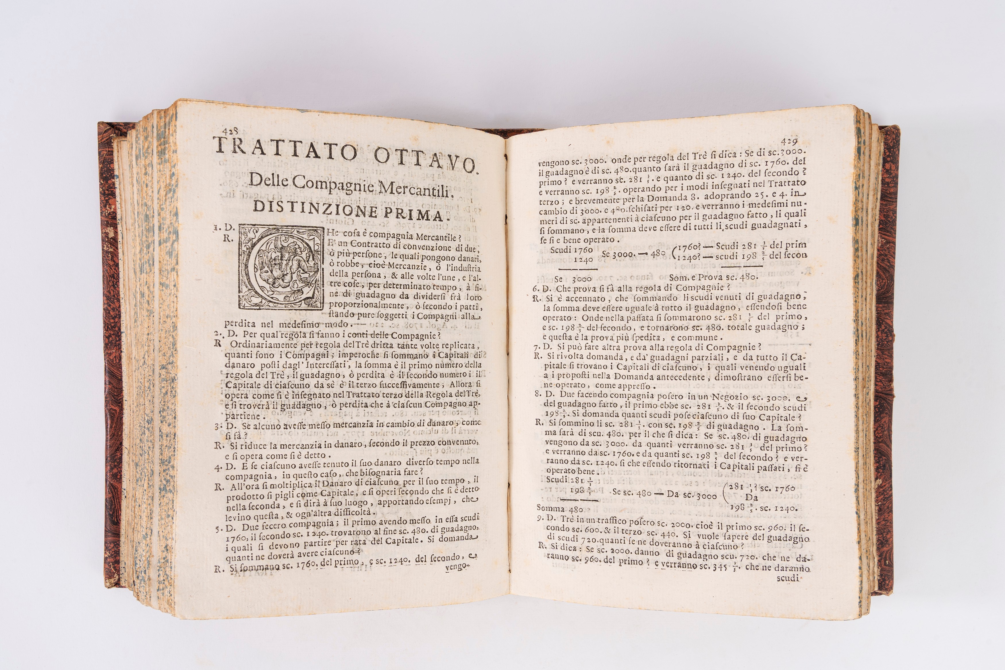 Alessandro della Purificazione - Arimmetica pratica divisa in quindici trattati, 1714