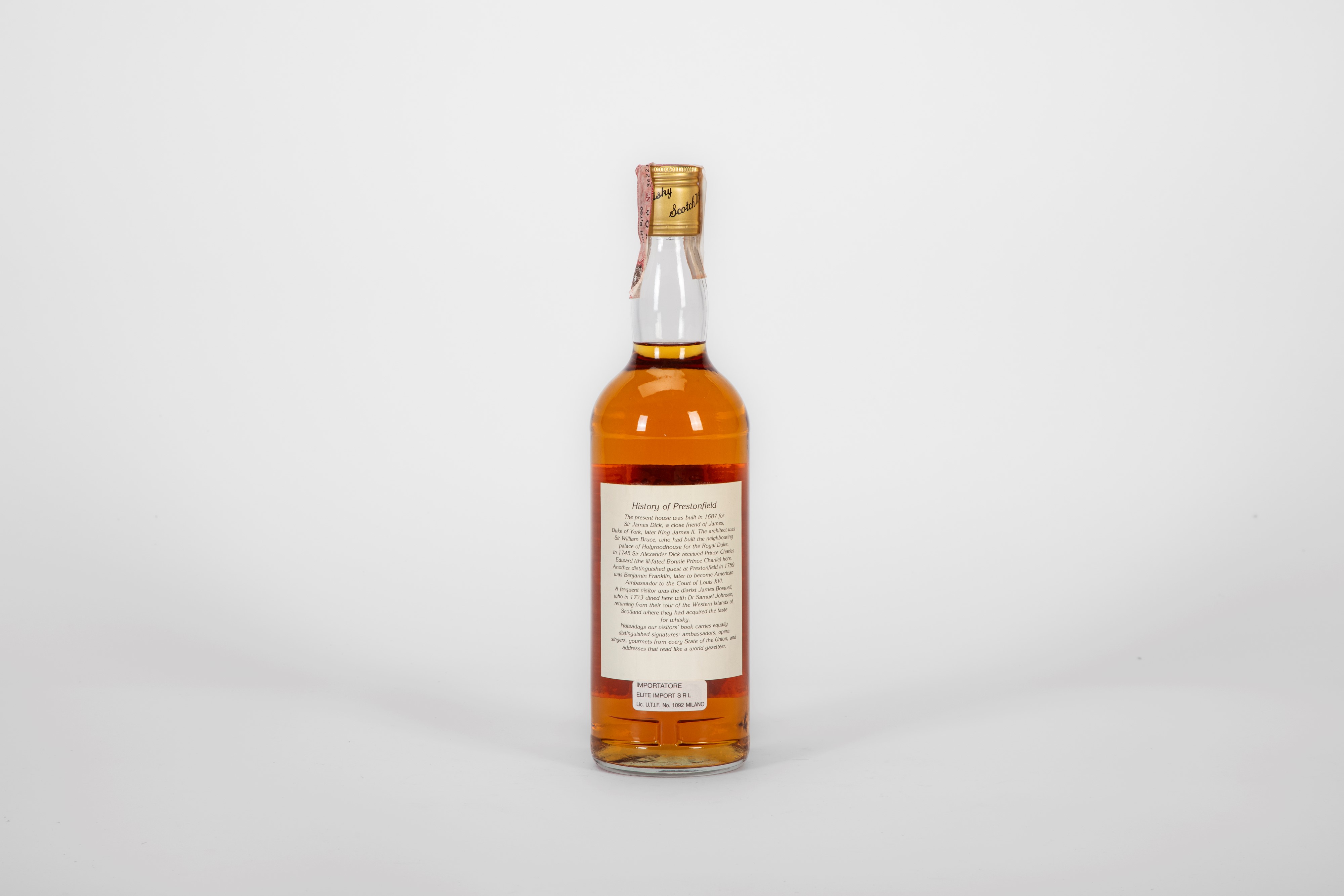 Scozia - Prestonfield House, Blended De Luxe Scotch Whisky, 1980, 75cl, 43% Vol