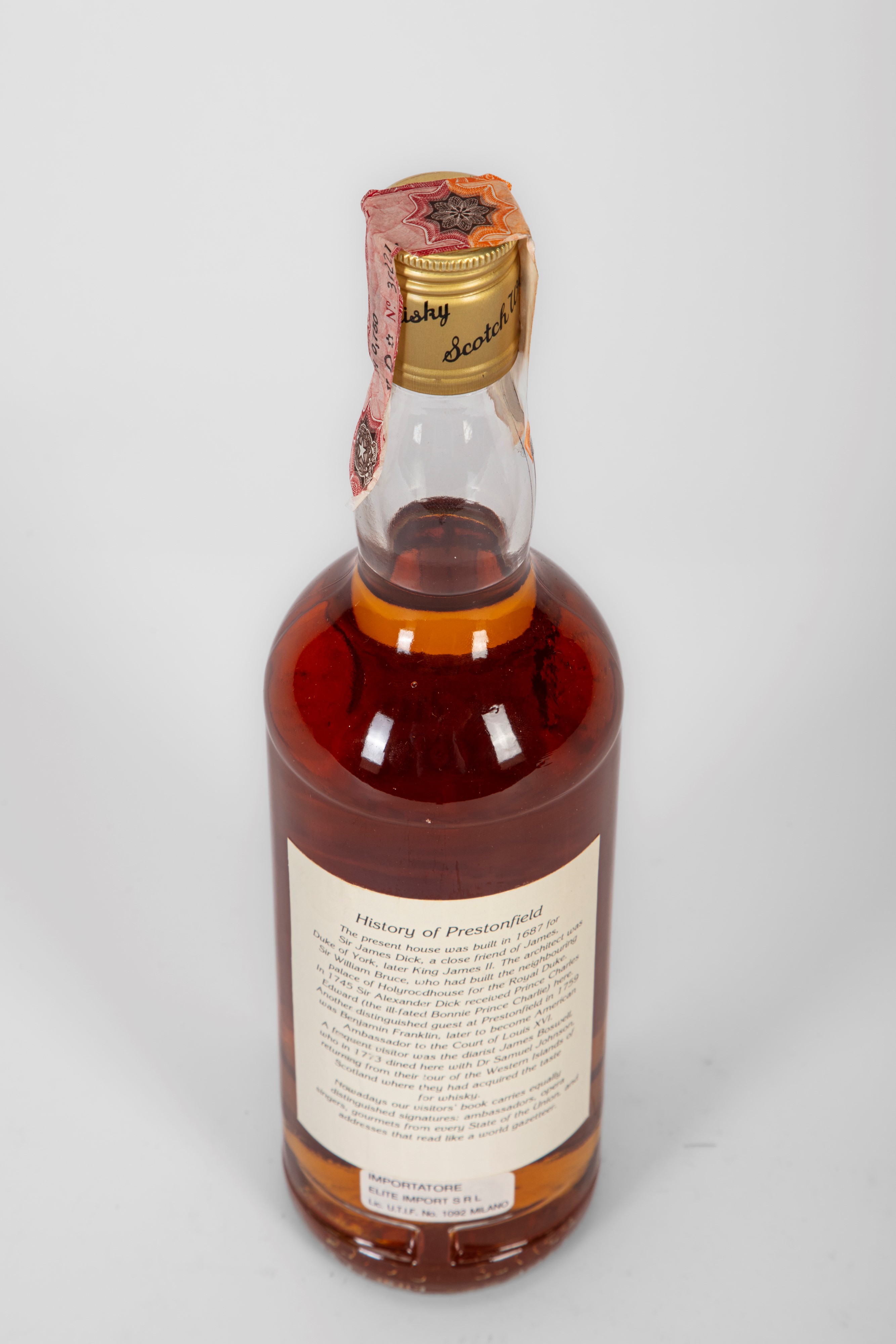 Scozia - Prestonfield House, Blended De Luxe Scotch Whisky, 1980, 75cl, 43% Vol
