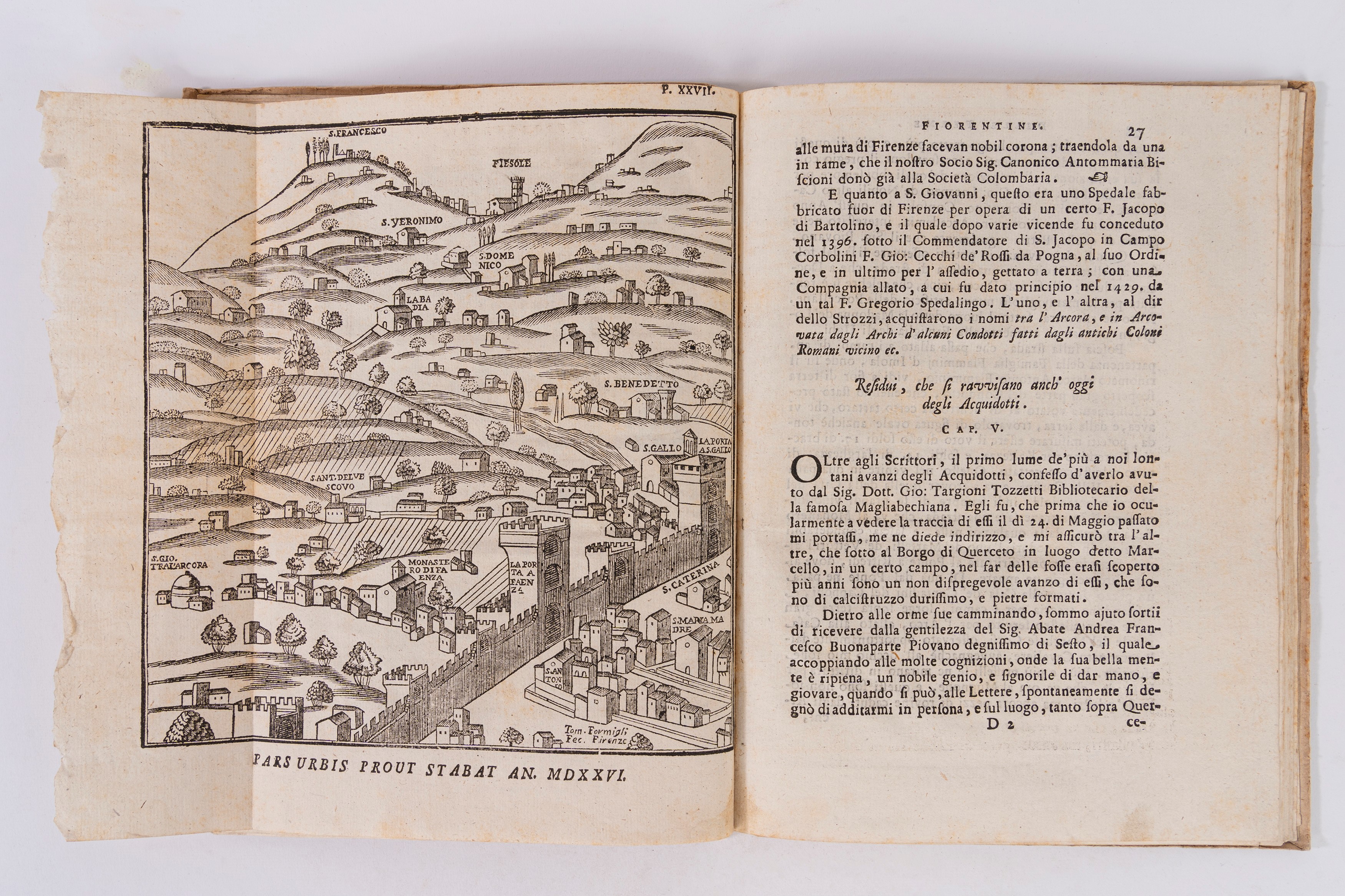 Domenico Maria Manni - Delle antiche terme di Firenze - Edizione originale del 1751