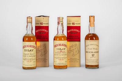 Bruichladdich, Selezione di 3 BT di Single Malt Scotch Whisky