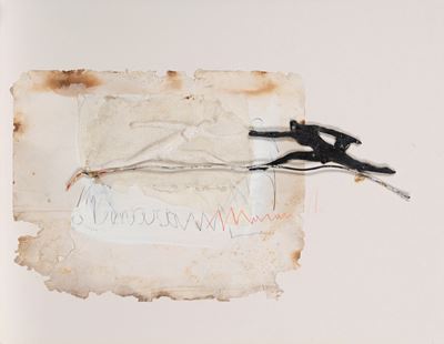 Senza titolo, collage e tecnica mista su cartone