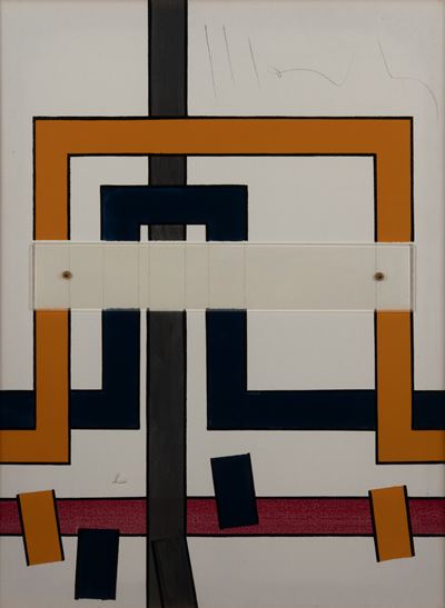 Senza titolo - Tecnica mista e plexiglas su tela