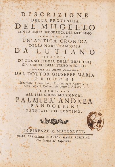 Descrizione della provincia del Mugello, 1748