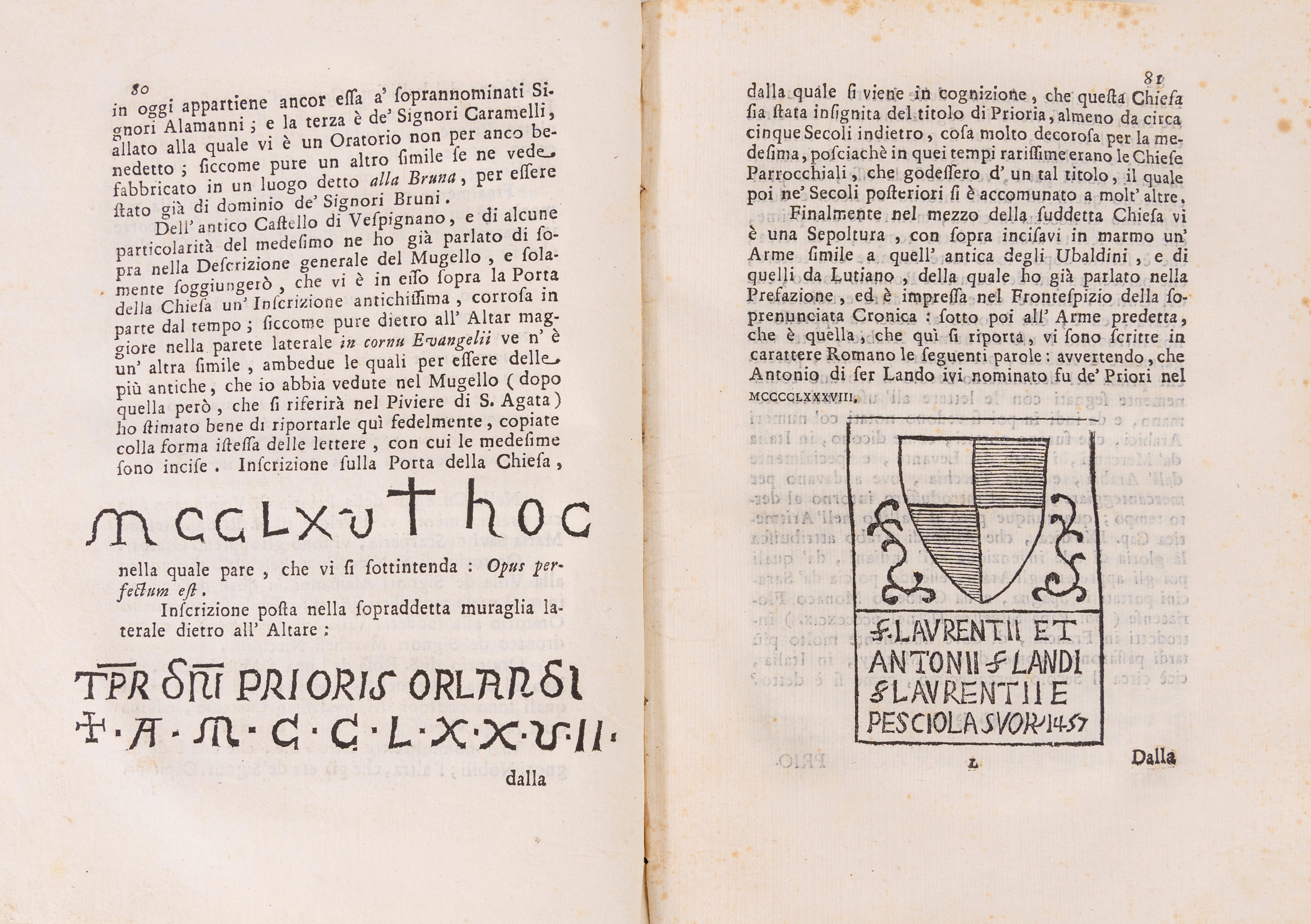 Giuseppe Maria Brocchi - Descrizione della provincia del Mugello, 1748