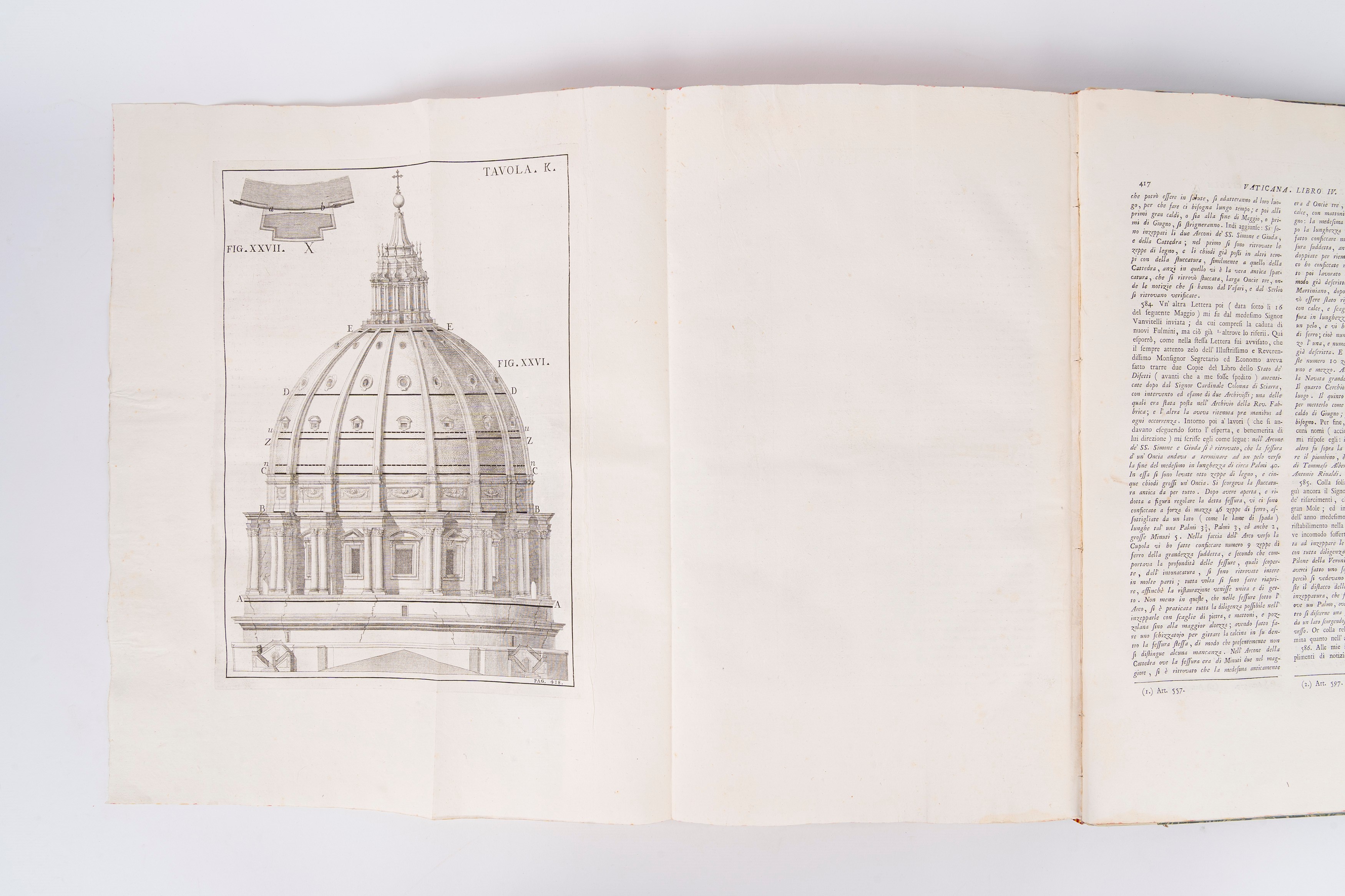Giovanni Poleni - Memorie istoriche della gran cupola del tempio Vaticano e dei suoi ristoramenti...