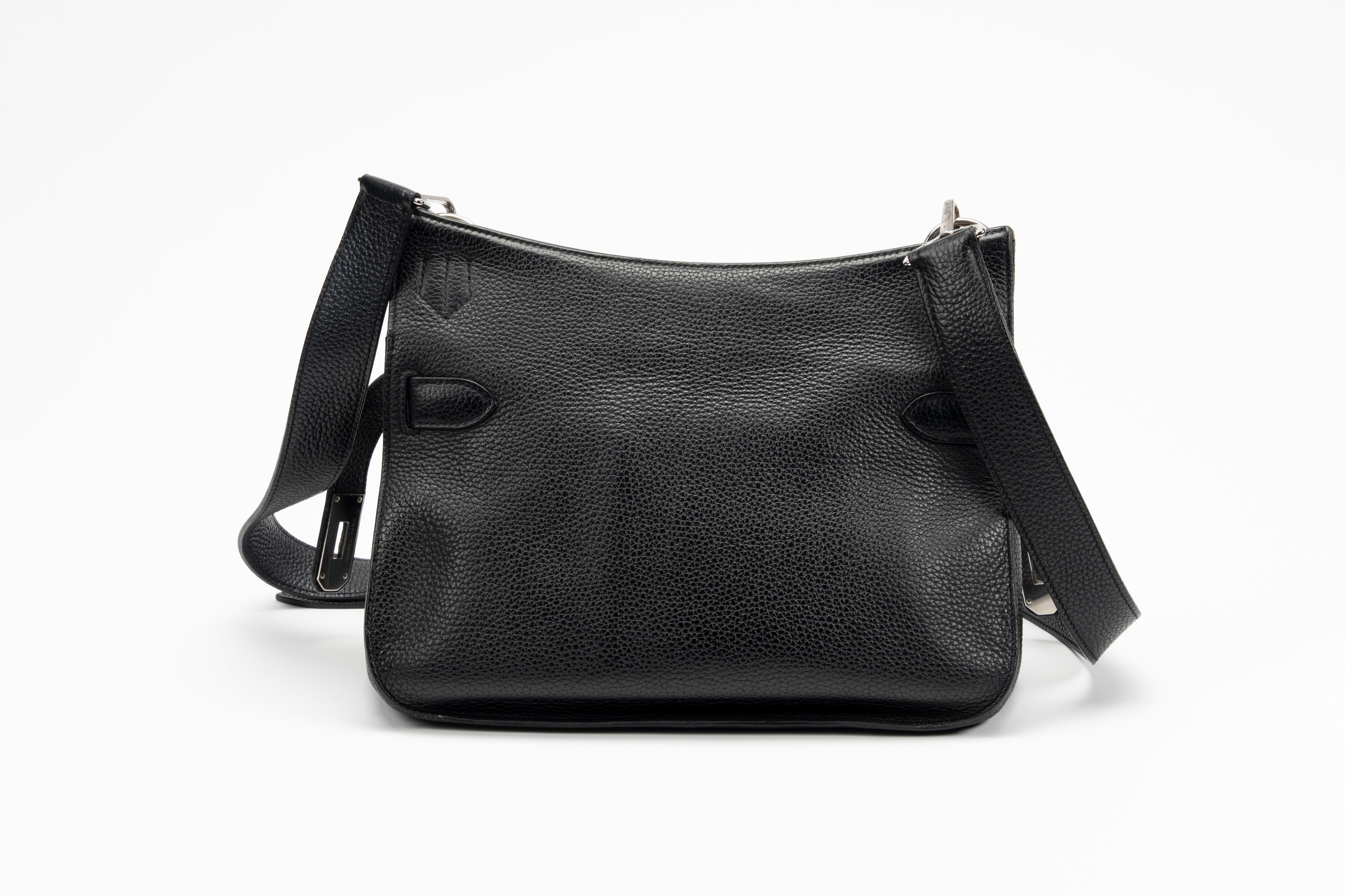 Hermès - Borsa Jypsière, pelle clémence taurillion nera con tracolla