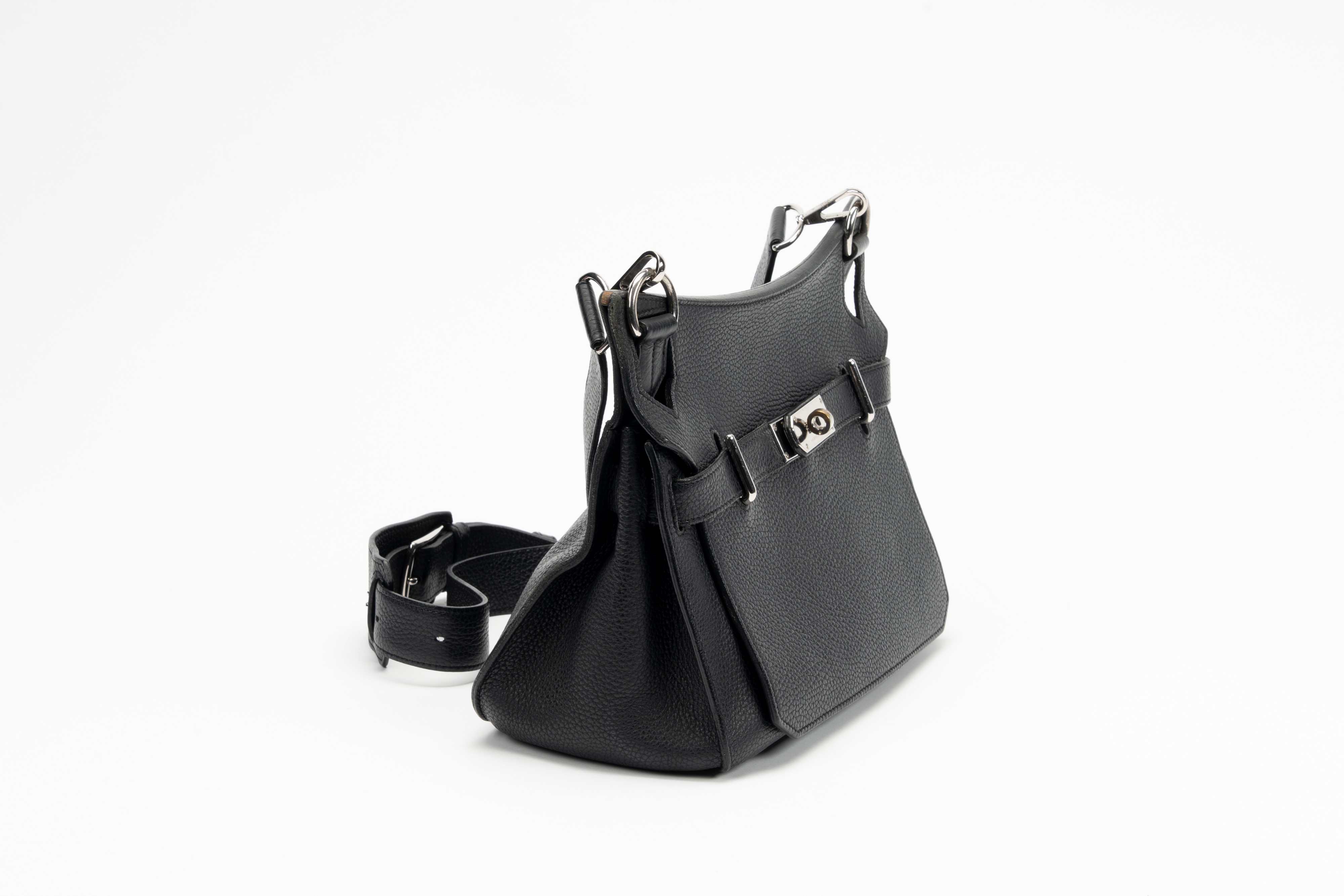 Hermès - Borsa Jypsière, pelle clémence taurillion nera con tracolla