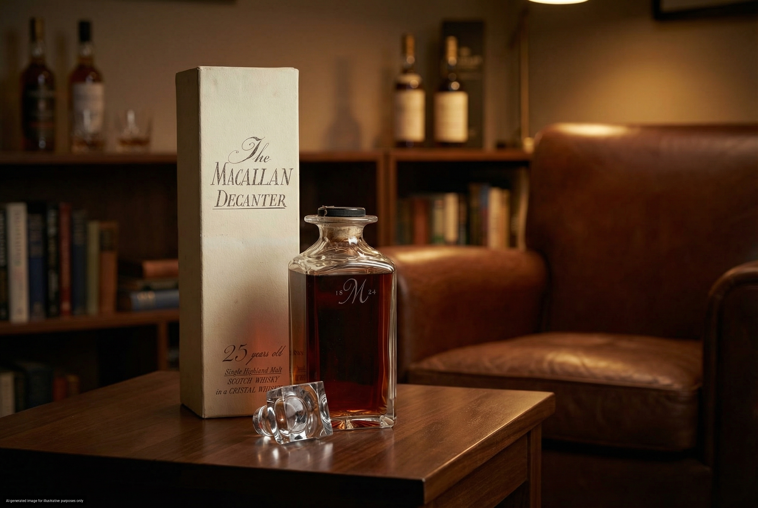 Scozia - Macallan 25 Year Old Unblended Single Malt Scotch Whisky, Crystal Decanter