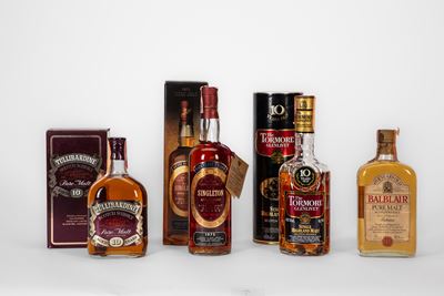 Selezione di Scotch Whisky: 4 bottiglie assortite