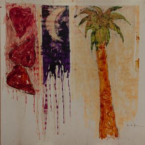 Senza titolo (cuori, luna e palma)