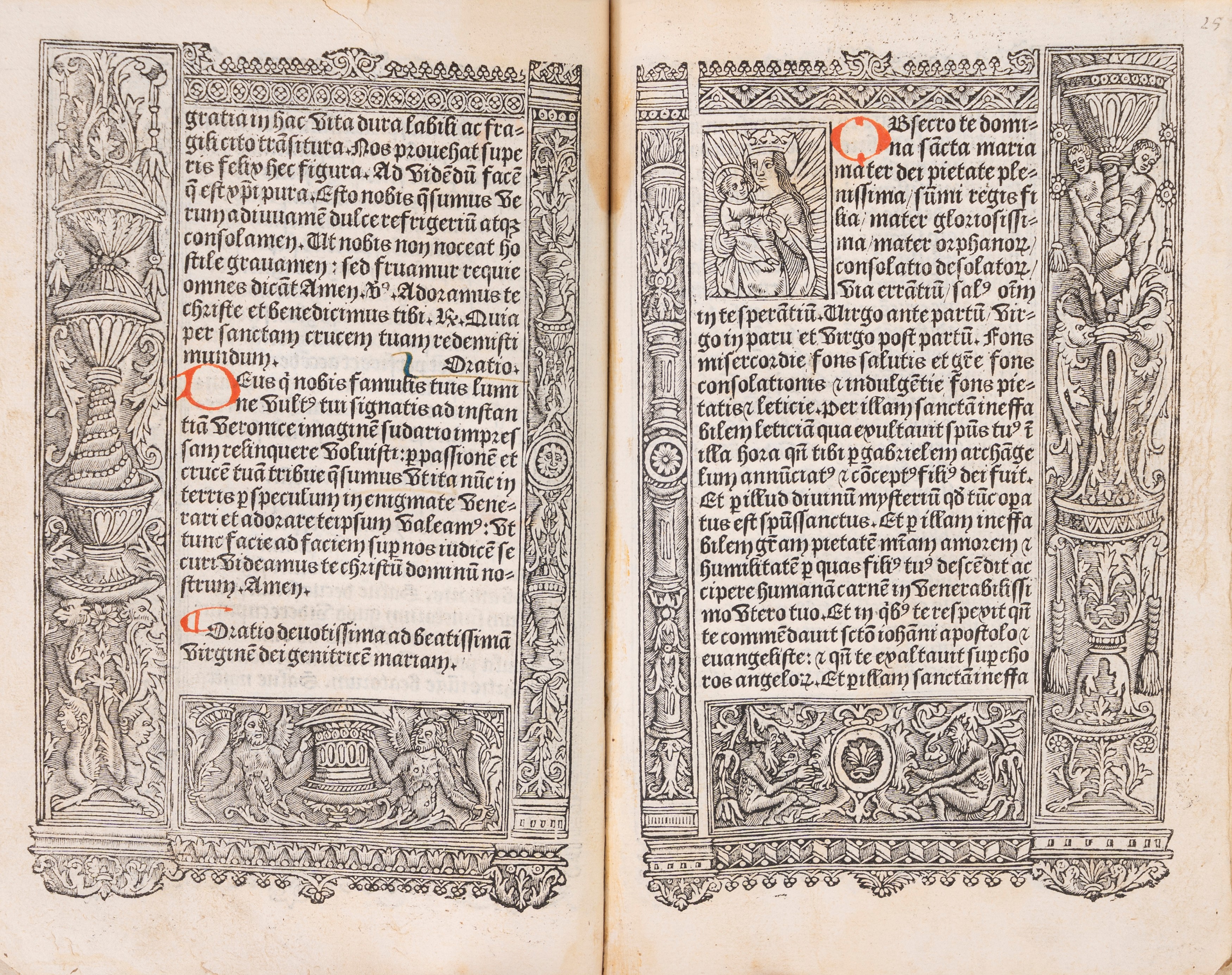 Officium Beata Maria, Venezia, 1507, frontespizio in rosso e nero
