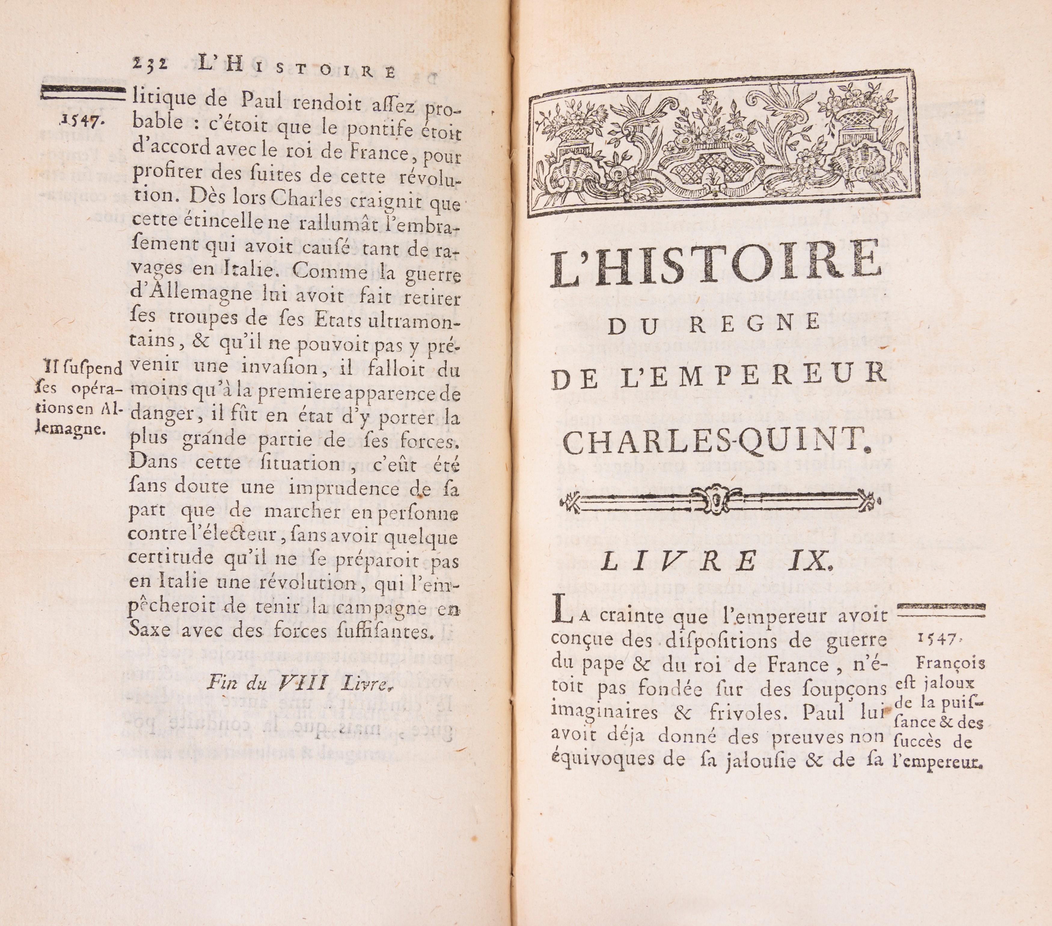 Carlo V, L'histoire du règne de l'empereur Charles-Quint, prima edizione