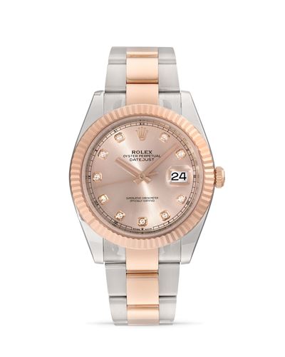 Datejust 126331, cassa in acciaio e lunetta in oro rosa 18k