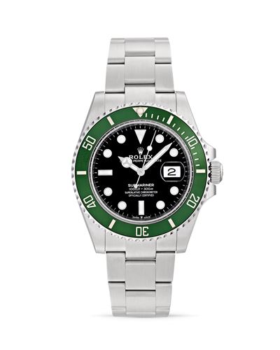 Submariner 126610LV, orologio automatico con lunetta verde in ceramica e bracciale Oyster in acci...