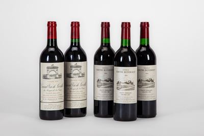 Selezione Bordeaux, 5 Bottiglie - Chateau Le Tertre-Roteboeuf e Chateau Leoville-Las Cases