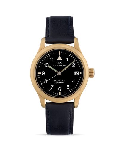 Orologio Pilot Mark XII 3241, Cassa rotonda in oro 18k, Quadrante nero