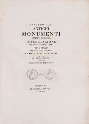 Intorno varj antichi monumenti scoperti in Brescia