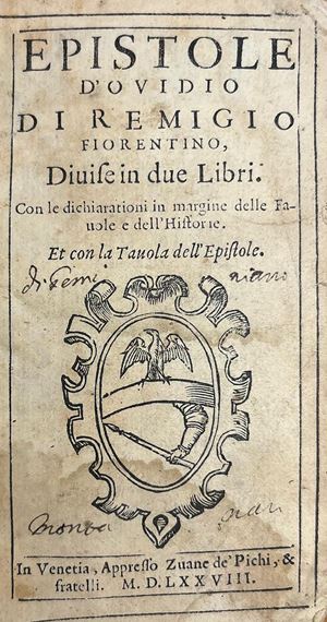 Epistole d'Ovidio di Remigio Fiorentino