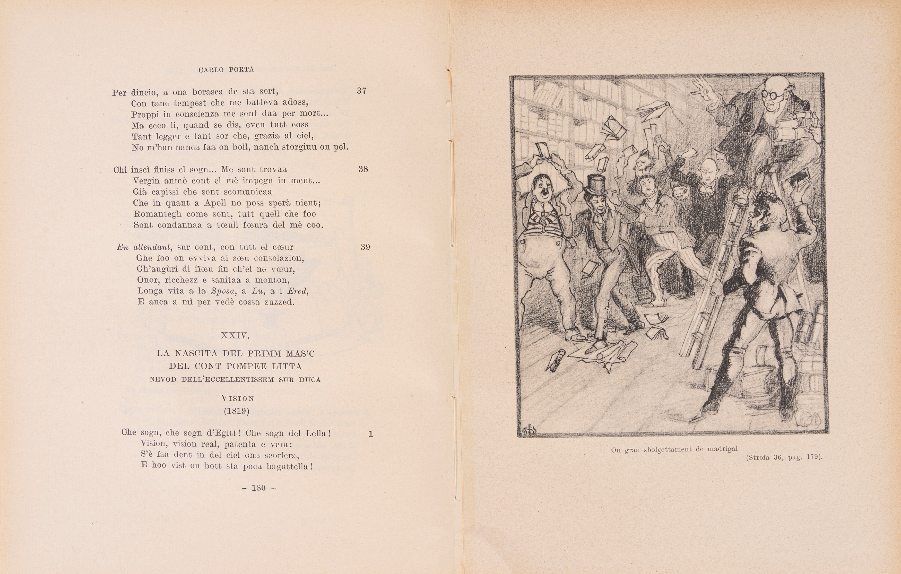 Carlo Porta - Poesie edite ed inedite, prima edizione completa del 1929 con illustrazioni di Gino...