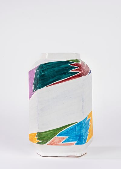 Vaso in ceramica smaltata policroma (es. 66/75), 1978