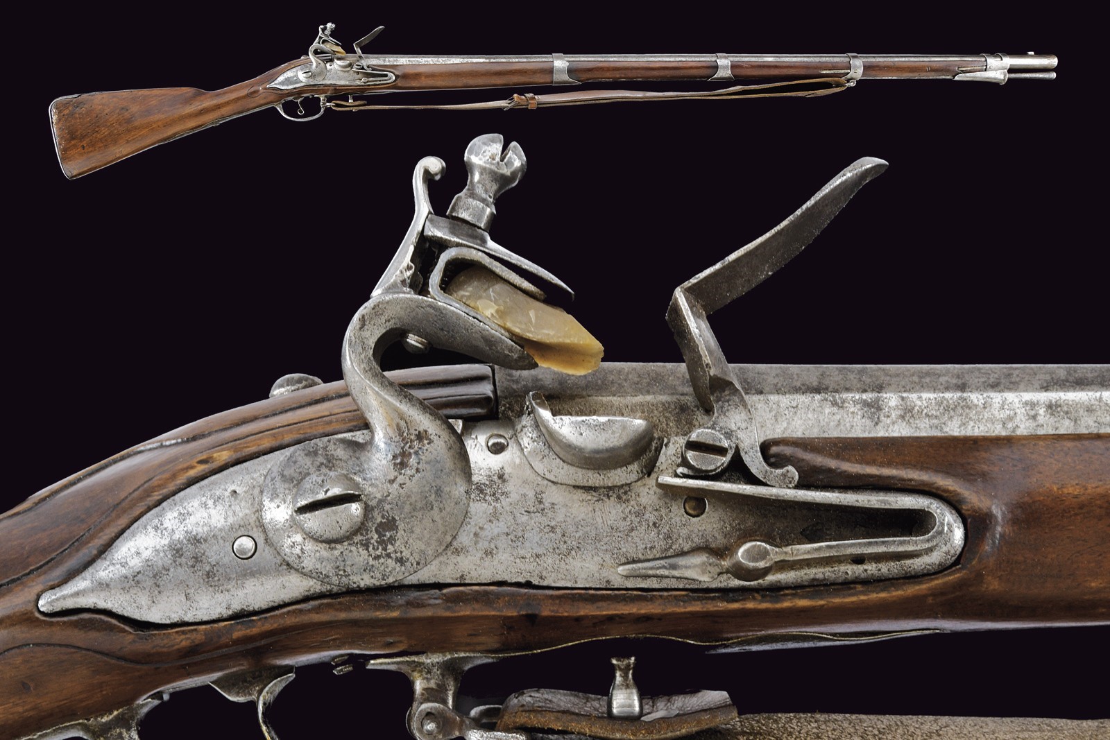 A rare infantry flintlock gun about 1750 | Rare and Fine Antique Arms ...