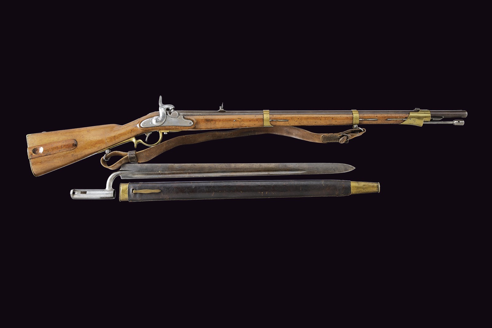 Kammerbüchse Mod. 1844 convertito a luminello, con baionetta
