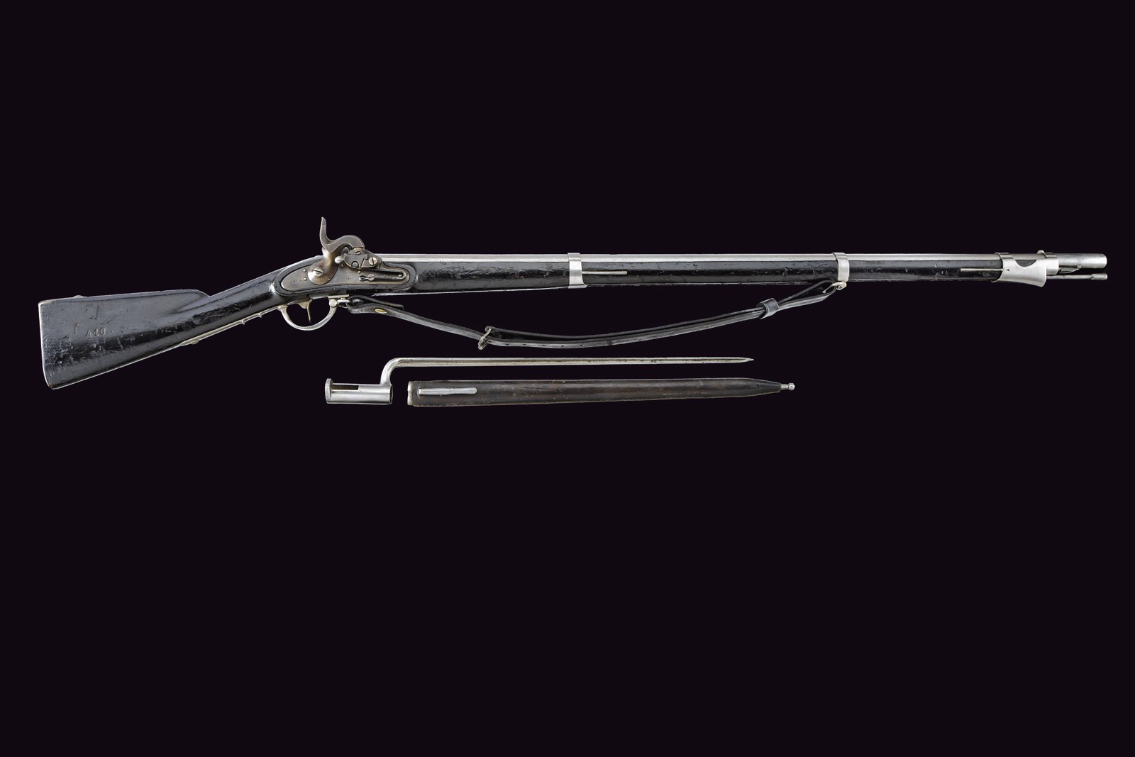 Rarissimo Infanteriegewehr M. 1842 sistema Augustin con baionetta, preserie del 1841