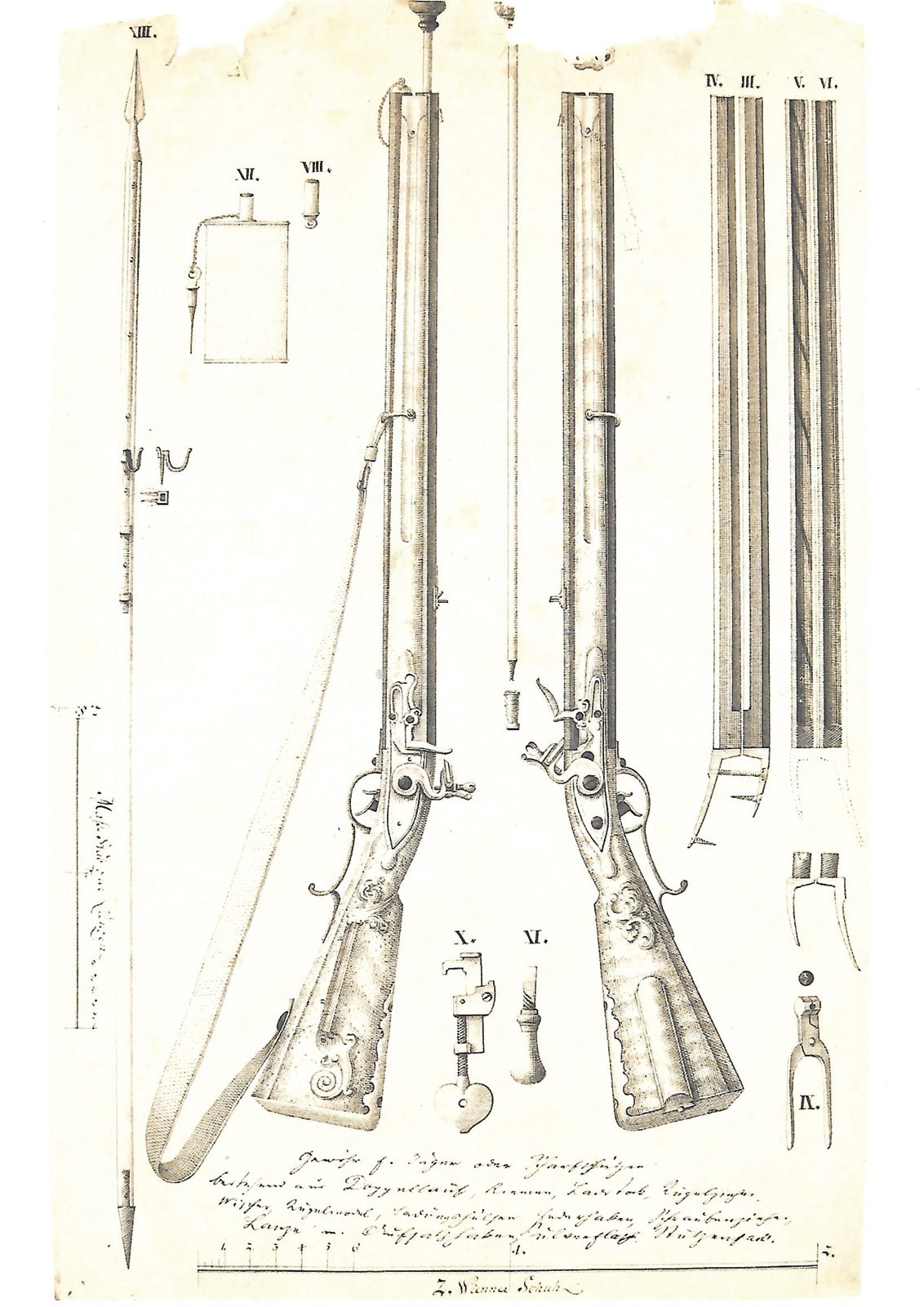 Raro Doppelstutzen Mod. 1795 a pietra focaia