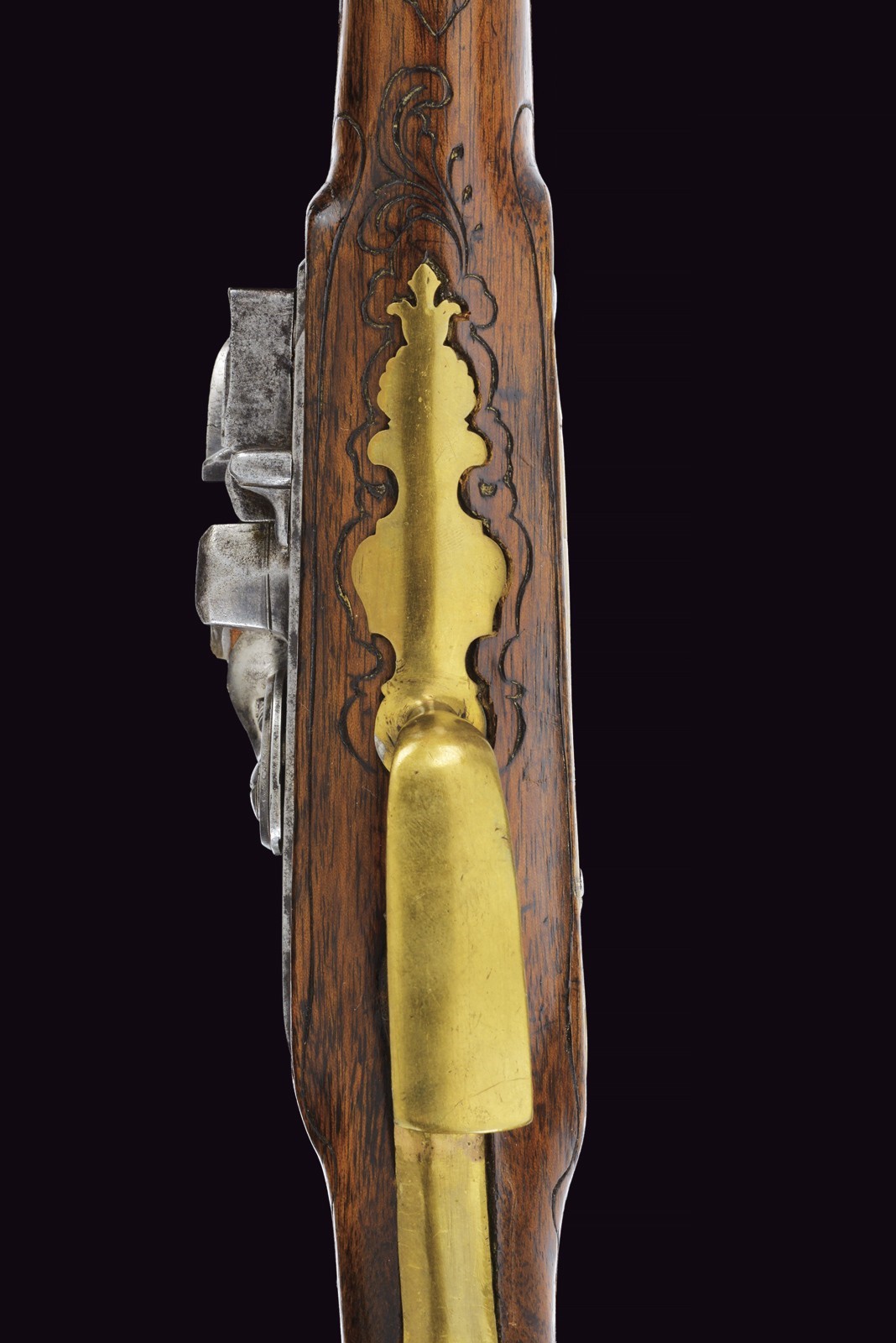 Pistola a pietra focaia da ufficiale di cavalleria epoca 1740 di Joseph Stockl