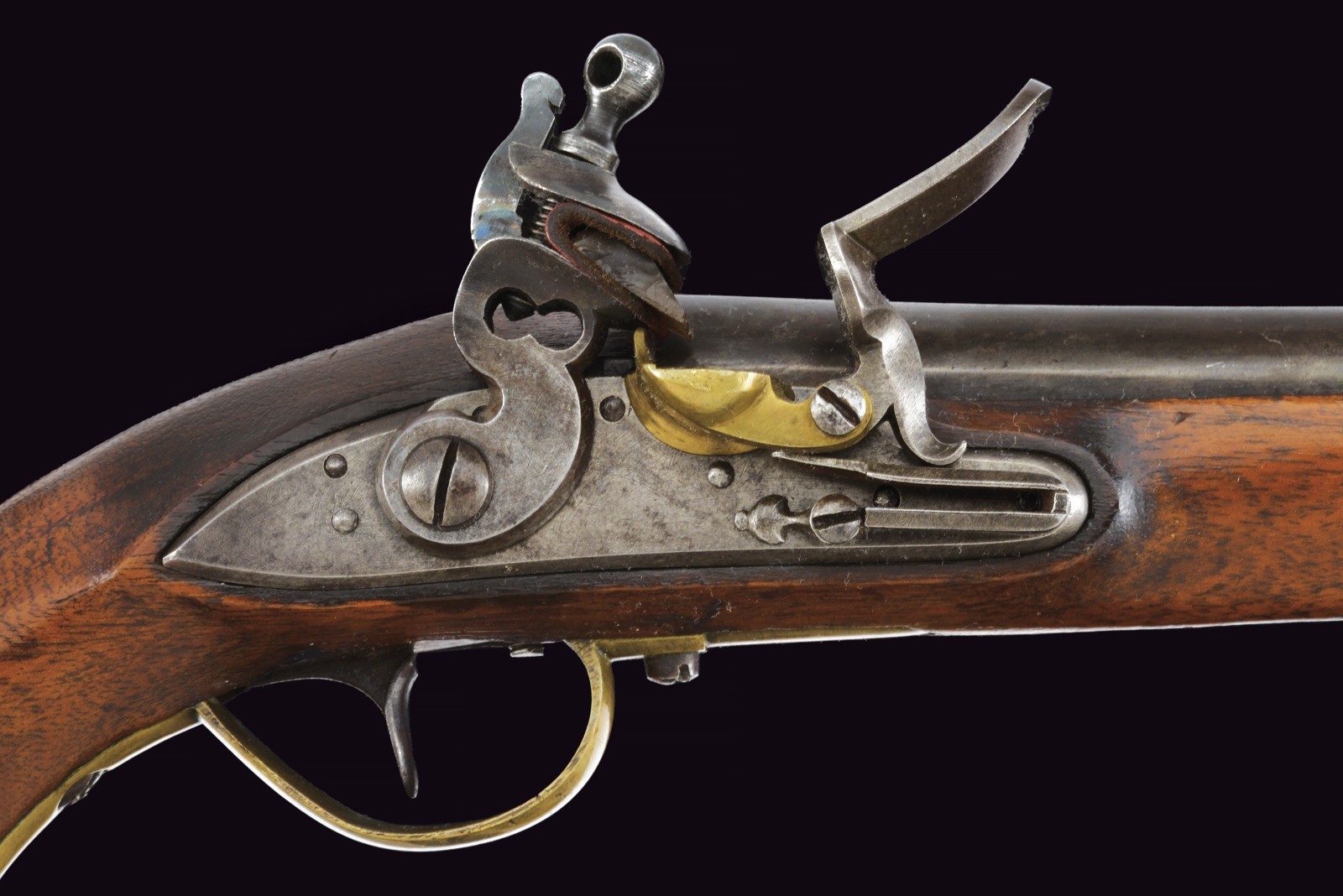 Rara pistola a pietra focaia da ufficiale di fanteria mod. 1809