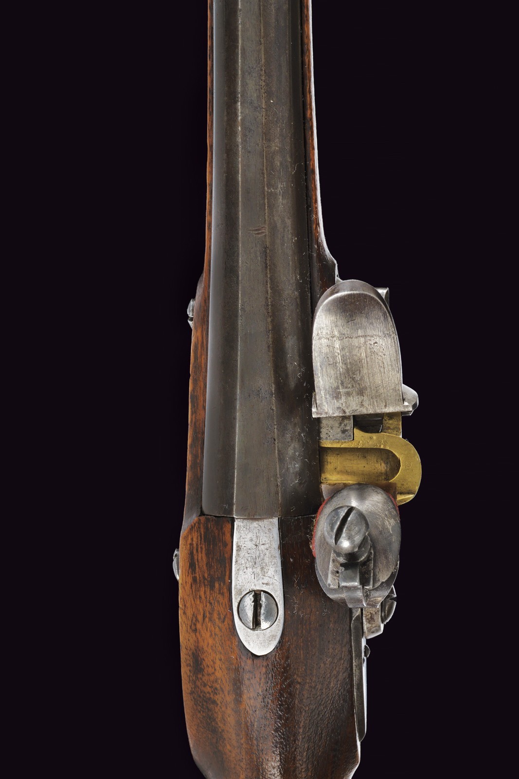 Rara pistola a pietra focaia da ufficiale di fanteria mod. 1809