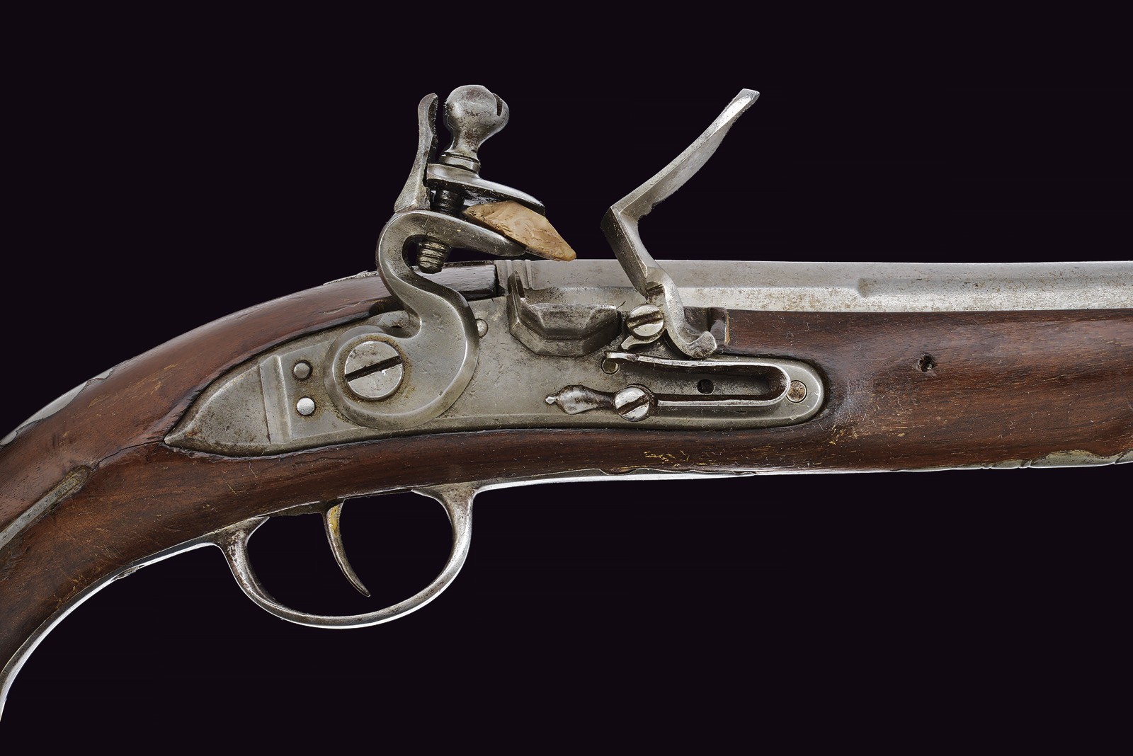 Rarissima pistola a pietra focaia da ufficiale di cavalleria Mod. 1770