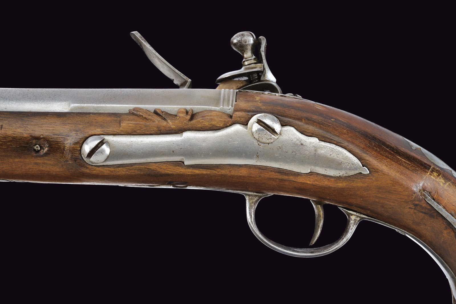 Rarissima pistola a pietra focaia da ufficiale di cavalleria Mod. 1770