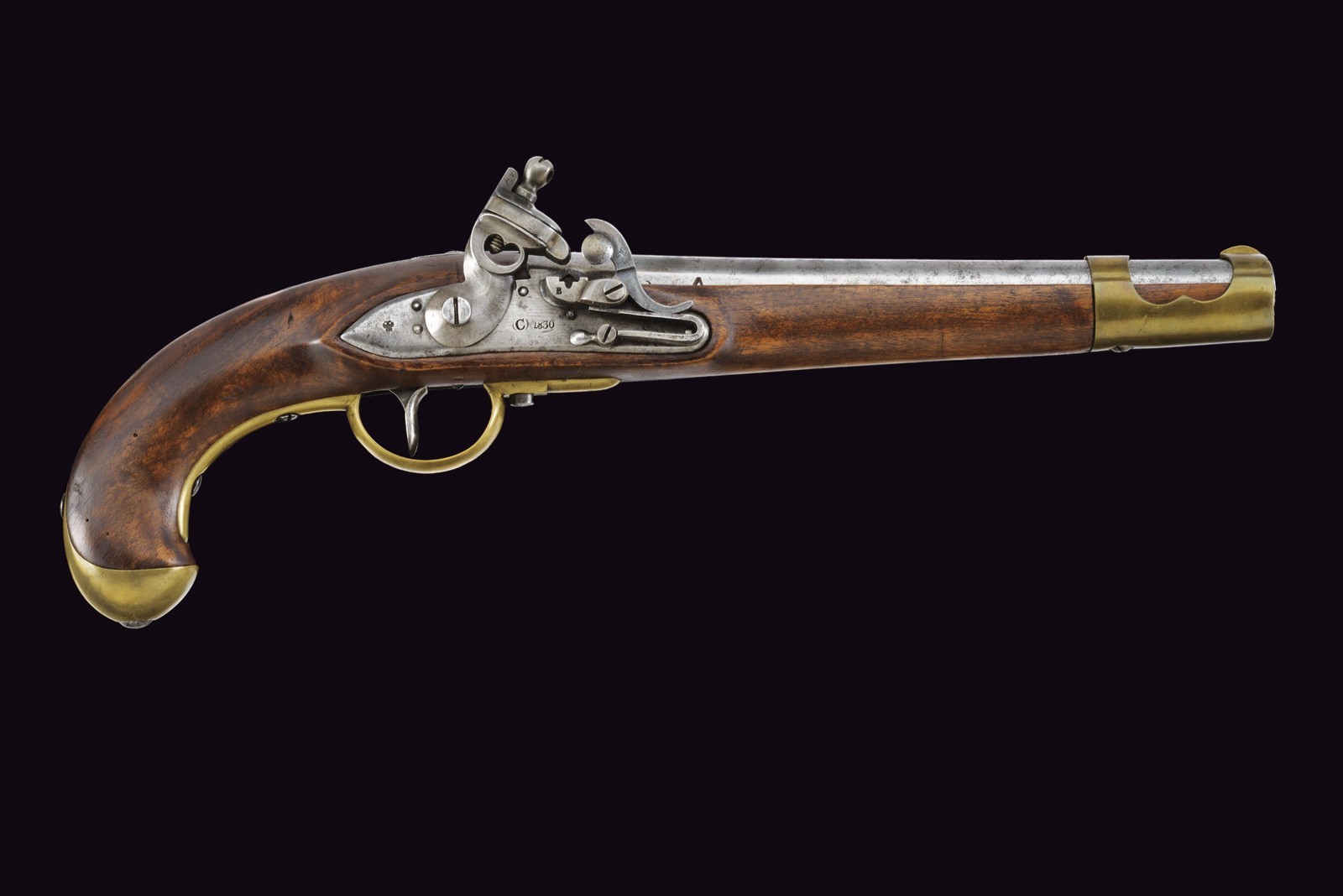 Pistola a pietra focaia da cavalleria convertita al sistema Console, mod. 1798/28/35